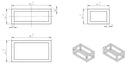 Nick frame voor fontein 395 x 150 x 215 mm mat wit