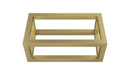 Nick frame voor fontein 395 x 150 x 215 mm geborsteld messing PVD