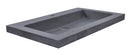 Raw wastafel enkel met 1 kraangat 60x46x5 cm hardsteen gezoet