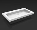 Kera wastafel enkel zonder kraangat 80x46x5 cm keramiek glans wit