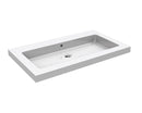 Kera wastafel enkel zonder kraangat 80x46x5 cm keramiek glans wit