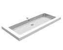 Kera wastafel enkel zonder kraangat 100x46x5 cm keramiek glans wit