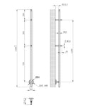 Callista elektrische staafhanddoekradiator 60 Watt 150 cm geborsteld brons koper PVD