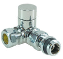 luxe regelvent. 1/2''x15 (M22) knel haaks verkeerd chroom