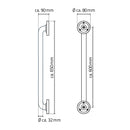 A00160101 Badgreep 60 Cm Wit (Aluminium)