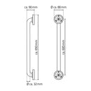 A00160001 Badgreep 60 Cm Chr (Rvs)