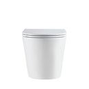 Futurbath Turin WC suspendu avec bidet - Sans bride Blanc Brillant - Abattant Soft-Close