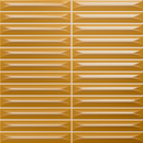 Wall Tile Arrow Honey 20x20 cm – Ceramic Gloss Relief KitKat – Warm Gold 3D