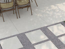 Terrace Tile Travertine Beige 60x60x2 cm Square – Ceramic Porcelain Matt Rectified R10 – Natural Stone Look
