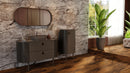 Carrelage de sol River Mat Brillant Encre Marron 60x120 cm Rectangulaire - Porcelaine Mat-Brillant Rectifié Antigel Antidérapant - Aspect Marbre Marron