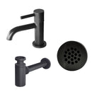 Ensemble complet de robinetterie pour fontaine Lena noir mat avec bouchon de vidange par L'Aqua®
