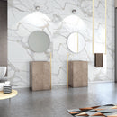 Carreau de sol rectangulaire Calacatta Jade White 60x120 cm – Porcelaine rectifiée brillante – Aspect marbre veiné de gris