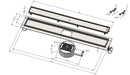 Caniveau de douche en acier inoxydable Pro Tile 70 cm Siphon rotatif à 360° avec grille en carrelage et plaque par L'Aqua®
