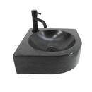 Washbasin set Viktor Natural Stone Tap Right Matte Black Tap