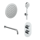 sa Rondo incl. Shower set thermal. 2-way wall chr 20cm