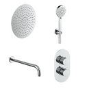 sa Rondo incl. Shower set thermal. 2-way wall chr 30cm
