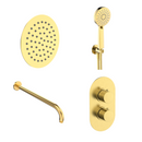 sa Rondo incl. Shower set thermal. 2-way wall gold 20cm