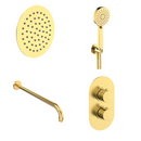 sa Rondo incl. Shower set thermal. 2-way wall gold 30cm