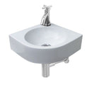 Ensemble lave-mains Lotte Céramique Blanc Robinet Central Chromé Robinet Croix