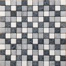 Mosaïque Gris | blanc | noir 30 x 30 cm (puce 23 x 23mm)