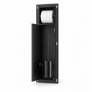 AquaVik Toilet Roll and Brush Holder Røk Built-in Tilable Nattmörk Matt Black