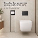 AquaVik Toilet Roll and Brush Holder Røk Built-in Tilable Nattmörk Matt Black