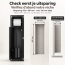 AquaVik Toilet Roll and Brush Holder Røk Built-in Tilable Nattmörk Matt Black