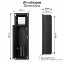 AquaVik Toilet Roll and Brush Holder Røk Built-in Tilable Nattmörk Matt Black
