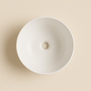 Lavabo AquaVik Mane Céramique Rond Blanc Brillant 32,5x14 cm