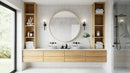 Lavabo rond AquaVik Ørb en céramique à poser, blanc brillant, 36 x 36 x 12 cm