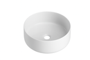 Lavabo rond AquaVik Ørb en céramique à poser, blanc brillant, 36 x 36 x 12 cm