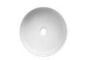 Lavabo rond AquaVik Ørb en céramique à poser, blanc brillant, 36 x 36 x 12 cm
