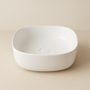 Lavabo AquaVik Sölva Céramique Rond 44x44x13,5 cm Blanc Brillant