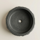 Lavabo AquaVik Pierre Bleue Adoucie Ronde Martelée 40x12 cm