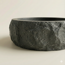 Lavabo AquaVik Pierre Bleue Adoucie Ronde Martelée 40x12 cm