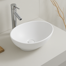 Lavabo AquaVik Sjön Ovale Céramique Blanc Mat 40x33x14,5 cm