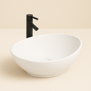 Lavabo AquaVik Sjön Ovale Céramique Blanc Mat 40x33x14,5 cm