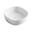 Lavabo AquaVik Sölva Céramique Rond 44x44x13,5 cm Blanc Brillant