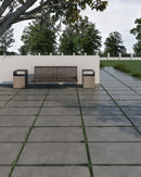 Ceramic Garden Tile Ark Anthracite 60x120x2 cm Rectangle - Porcelain Matte Frost-resistant - Concrete Look For Outdoors
