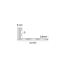 ESA100.90 Aluminum Tile Trim Straight - Brushed Natural - 10mm - 2.5m