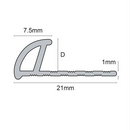 ETR648.01 Profil de carrelage en PVC rond – Blanc – 6,4 mm – 2,5 m