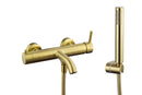 Mitigeur de bain Sirio avec douchette 20 cm, or brossé