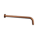 Shower arm wall spout round 40cm copper
