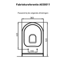 Toilet seat Terra Slimline softclose A030011 - 52 cm deep
