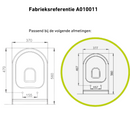 Toilet seat Terra Slimline soft-close A010011 - 56 cm deep