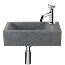 Ensemble lavabo Jörgen Granit Robinet Droite Argent Robinet à tête en croix 40x23x11cm