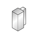 Corner piece Gloss Silver 5 mm (4 pieces) EMG050.91 by Genesis
