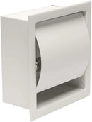 Built-in toilet roll holder Matt white stainless steel by L'Aqua®