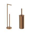 Wiesbaden Alonzo Toilet Accessory Set Brushed Bronze Copper PVD 2-piece – Freestanding