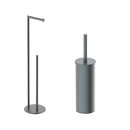 Wiesbaden Alonzo Toilet Accessory Set Gunmetal PVD 2-piece - Freestanding